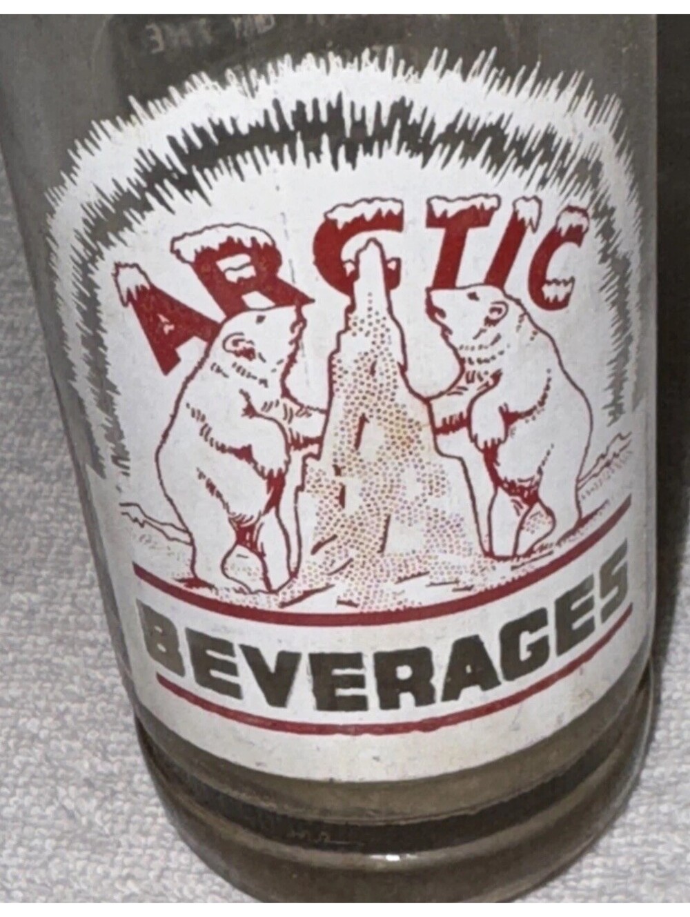 ARCTIC BEVERAGES ACL Soda Bottle,  Conroe TX   10 oz VTG Used Empty
